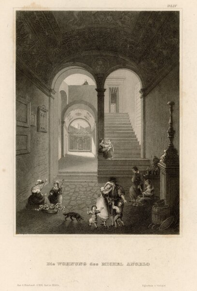 unbekannt - Die Wohnung des Michel Angelo - o.J. - Stahlstich