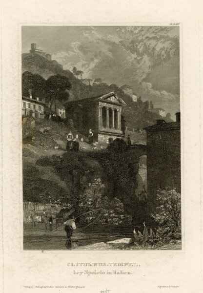 unbekannt - Clitumnus-Tempel - o.J. - Stahlstich