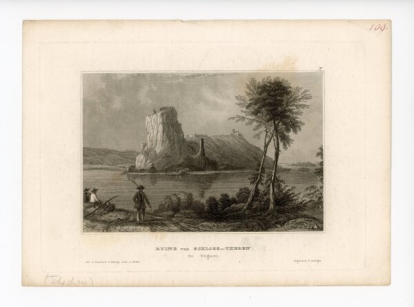 unbekannt - Ruine von Schloss-Theben - o.J. - Stahlstich