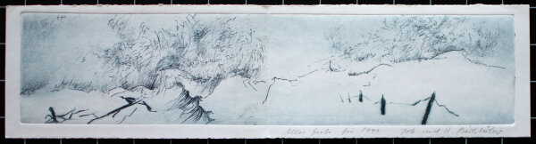 unbekannt - Schneelandschaft - 1991 - Radierung