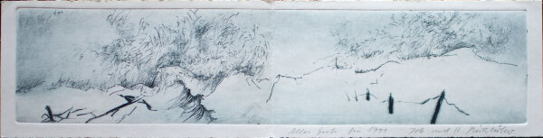 unbekannt - Schneelandschaft - 1991 - Radierung