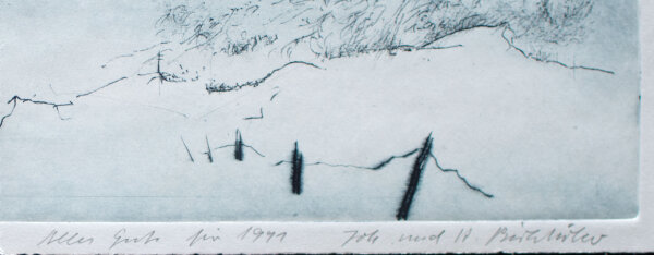 unbekannt - Schneelandschaft - 1991 - Radierung