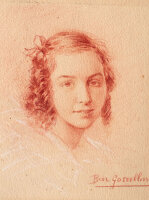 B. Gossellin - Frauenbildniss - Anfang 1900 - Farbstift Zeichnung