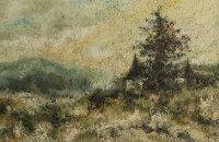 Nis Jessen - Landschaft auf Bornholm - 1981 - Öl und Sand