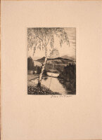 Unleserlich signiert - Parklandschaft - 20. Jahrhundert - Radierung