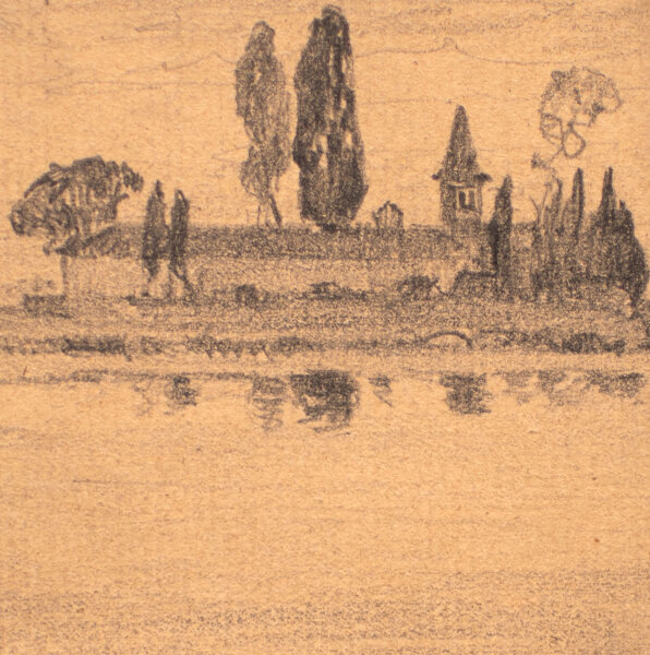 CA" - Kircheninsel - 20. Jahrhundert - Zeichnung"