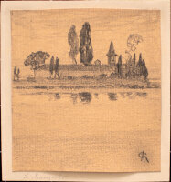 CA" - Kircheninsel - 20. Jahrhundert - Zeichnung"