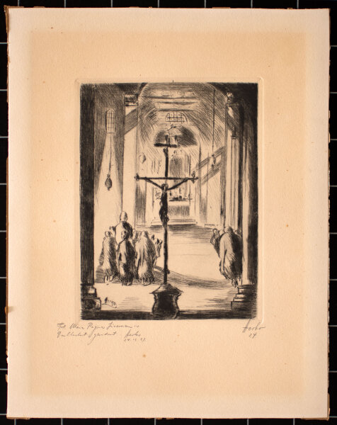 Berthold Martin Herko - Italienische Kirche - 1924 - Radierung