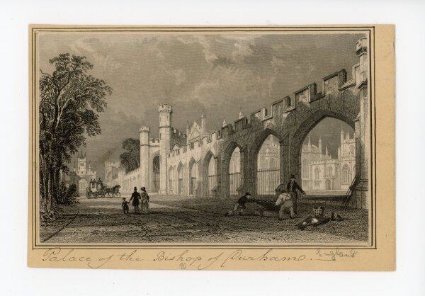 unbekannt - Palace of the bishop of Durham - o.J. - Stahlstich