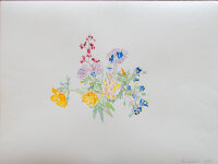 unbekannt - Blumenmotiv - 1990 - Aquarell