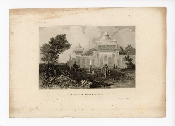 unbekannt - Mausoleum Mahomed Chans - o.J. - Stahlstich