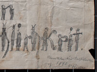 unbekannt - Humoristisches Spruchband - 1880 - Bleistift