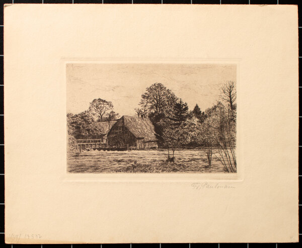 Alfred Paulmann - Wassermühle Sylt - o.J. - Radierung