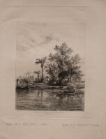 Albert Berg - Garten auf Rhodos - o.J. - Radierung