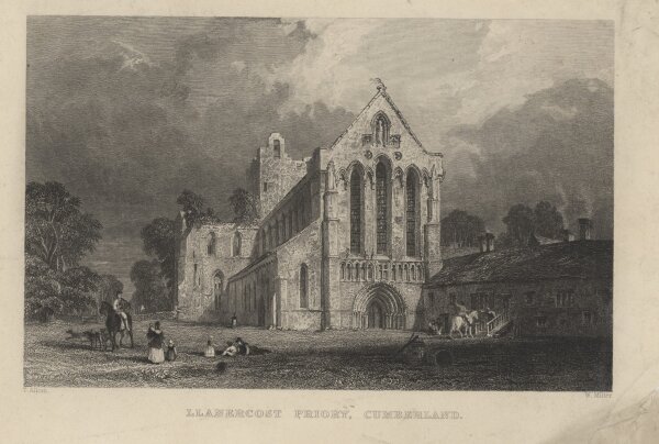 W. Miller - Llanercost Priory, Cumberland. - o.J. - Stahlstich