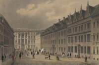 E. Höfer - Die Breite Straße in Berlin - o.J. - handkolorierter Stahlstich