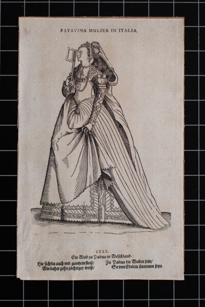 Hans Weigel - Patavina Mulier in Italia / Ein Weib zu Padua - 1577 - Holzschnitt
