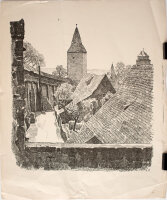 Monogrammist E.L. - Dächer - o.J. - Lithografie