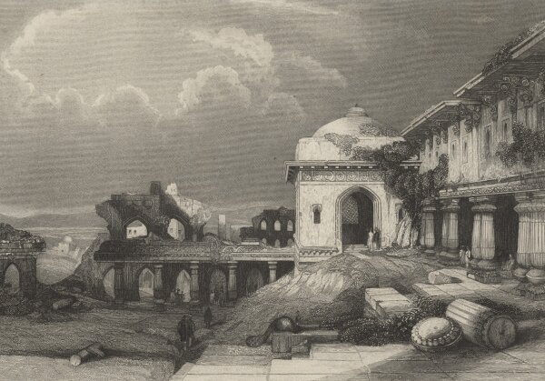 Ad. Rottmann - Die Ruinen bei Futtepore - o.J. - Stahlstich