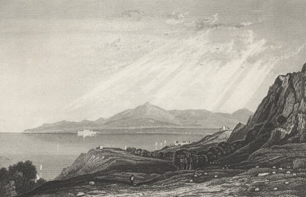 Unbekannter Künstler - Aussicht vom Berge Carmel - o.J. - Stahlstich