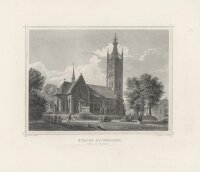 Richter - Kirche zu Wörlitz Anhalt-Dessau - o.J. - Stahlstich