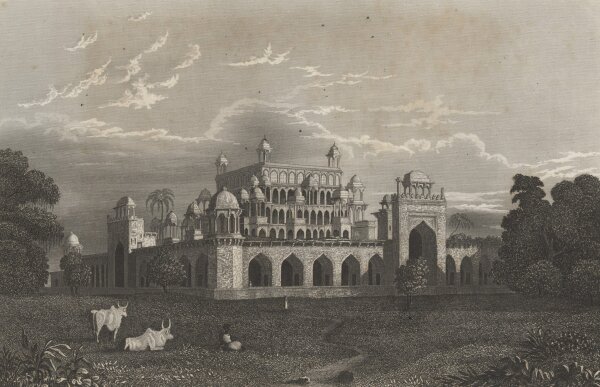 Ad. Rottmann - Akbars´s Mausoleum bei Secundra - o.J. - Stahlstich