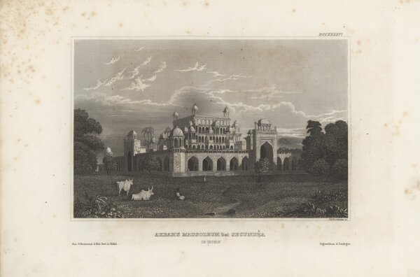 Ad. Rottmann - Akbars´s Mausoleum bei Secundra - o.J. - Stahlstich