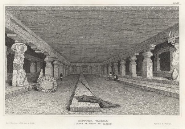 Unbekannter Künstler - Ellora-Höhlen - o.J. - Stahlstich