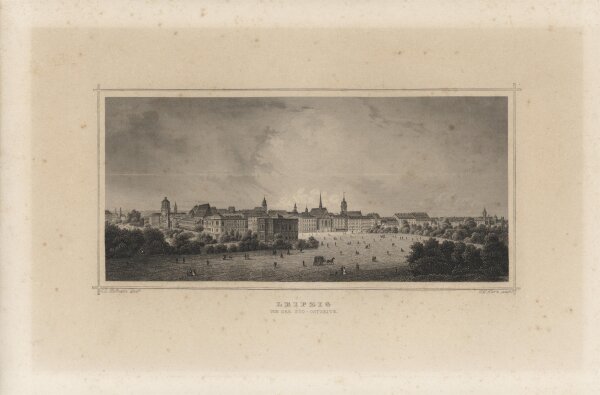 G. M. Kurz - Leipzig Süd-Ostseite - o.J. - Stahlstich