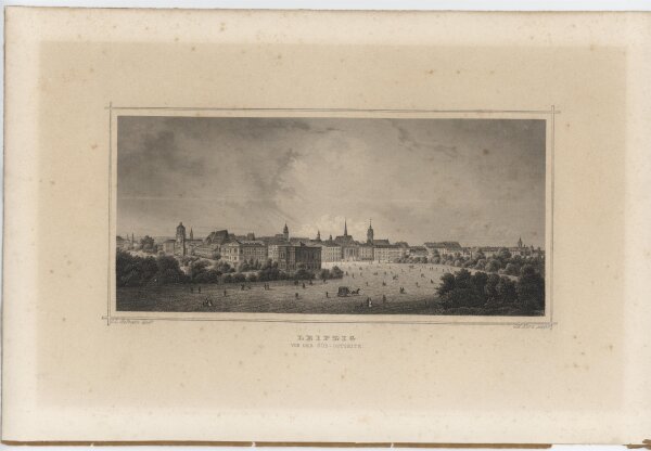 G. M. Kurz - Leipzig Süd-Ostseite - o.J. - Stahlstich