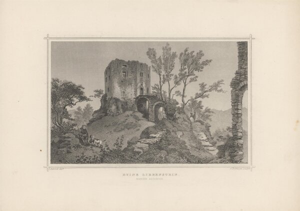 A. Rottmann - Burg Liebenstein - o.J. - Stahlstich