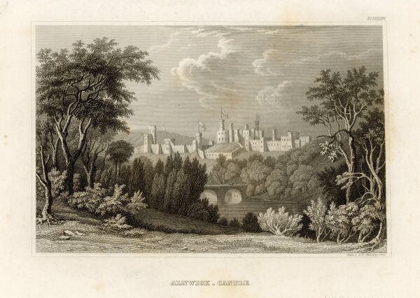 Johann Georg Martini - Alnwick-castle - 1848 - Stahlstich