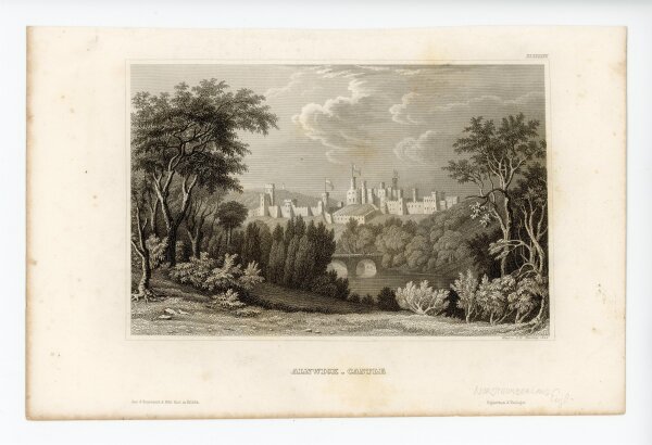 Johann Georg Martini - Alnwick-castle - 1848 - Stahlstich