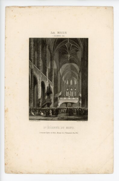 unbekannt - St. Etienne du mont - o.J. - Stahlstich