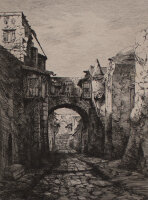 Albert Berg - Strada Cavalieri in Rhodos - o.J. - Radierung