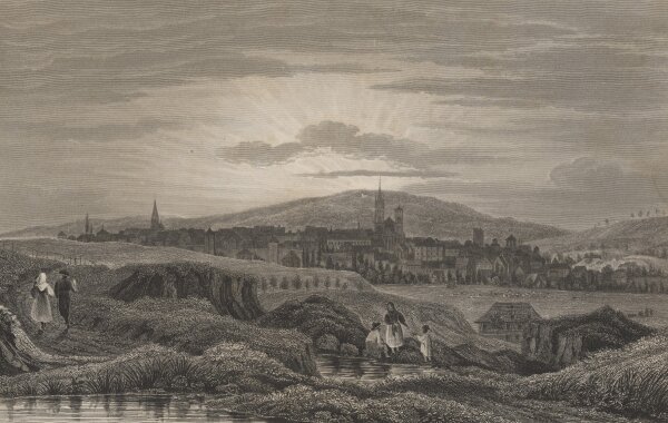 Johann Poppel - Stadtansicht Eger - 1837 - Stahlstich