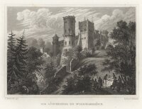 L. Hoffmeister - Löwenburg Wilhelmshöhe - 1837 - Stahlstich