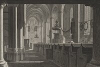 Emil Höfer - Innenraum der Martinskirche in Kassel -...