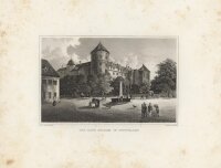 Emden - Altes Schloss in Stuttgart - 1837 - Stahlstich