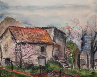 Gerhard Schulte-Dahling - Dorfansicht im Frühling -...