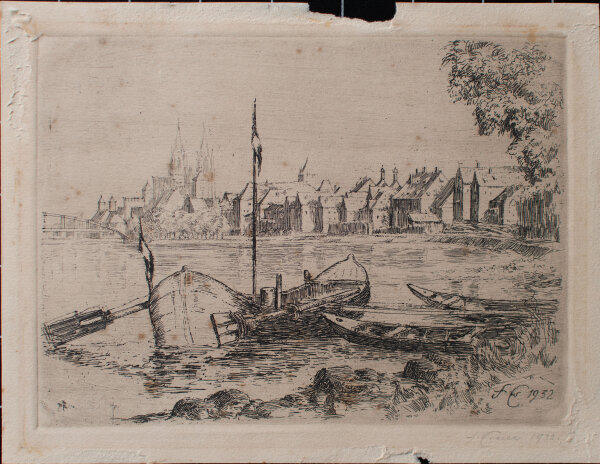 unleserlich signiert - Köln, Stadtansicht - 1932 - Radierung