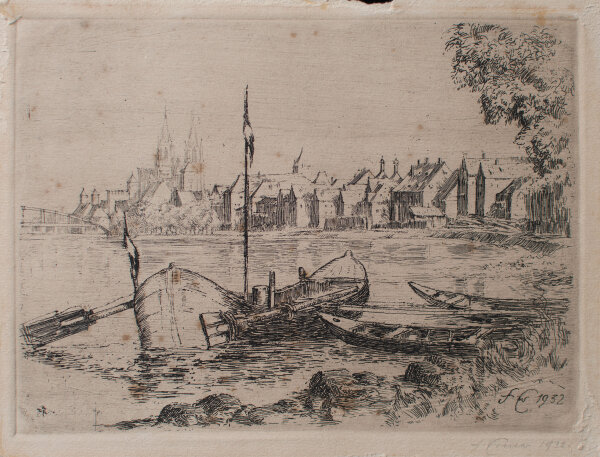 unleserlich signiert - Köln, Stadtansicht - 1932 - Radierung