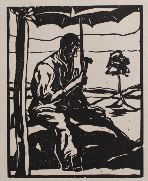 Ferdinand Blank - Steinklopfer - o.J. - Holzschnitt