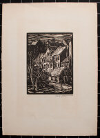 Wilhelm Johannsen - Stadtansicht - o.J. - Holzschnitt