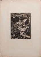 Wilhelm Johannsen - Stadtansicht - o.J. - Holzschnitt