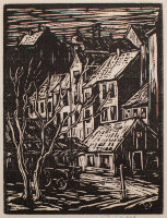 Wilhelm Johannsen - Stadtansicht - o.J. - Holzschnitt