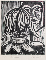 Margot Schubert - Der Narr - 1976 - Holzschnitt