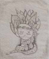 W. Malther - Blätterköpfe - 1972 - Radierung