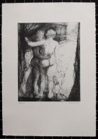 unleserlich signiert - Erotischer Akt - 1987 - Radierung