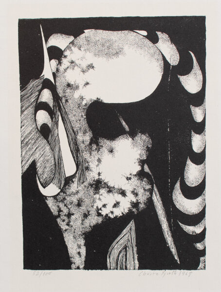 Christa Pyroth - Formen - 1968 - Linoolschnitt